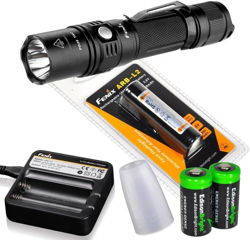 1000 Lumen CREE LED Tactical Flashlight with Battery and Charger O6411