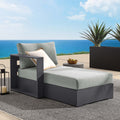 Gray Powder-Coated Aluminum Outdoor Chaise Lounge I193