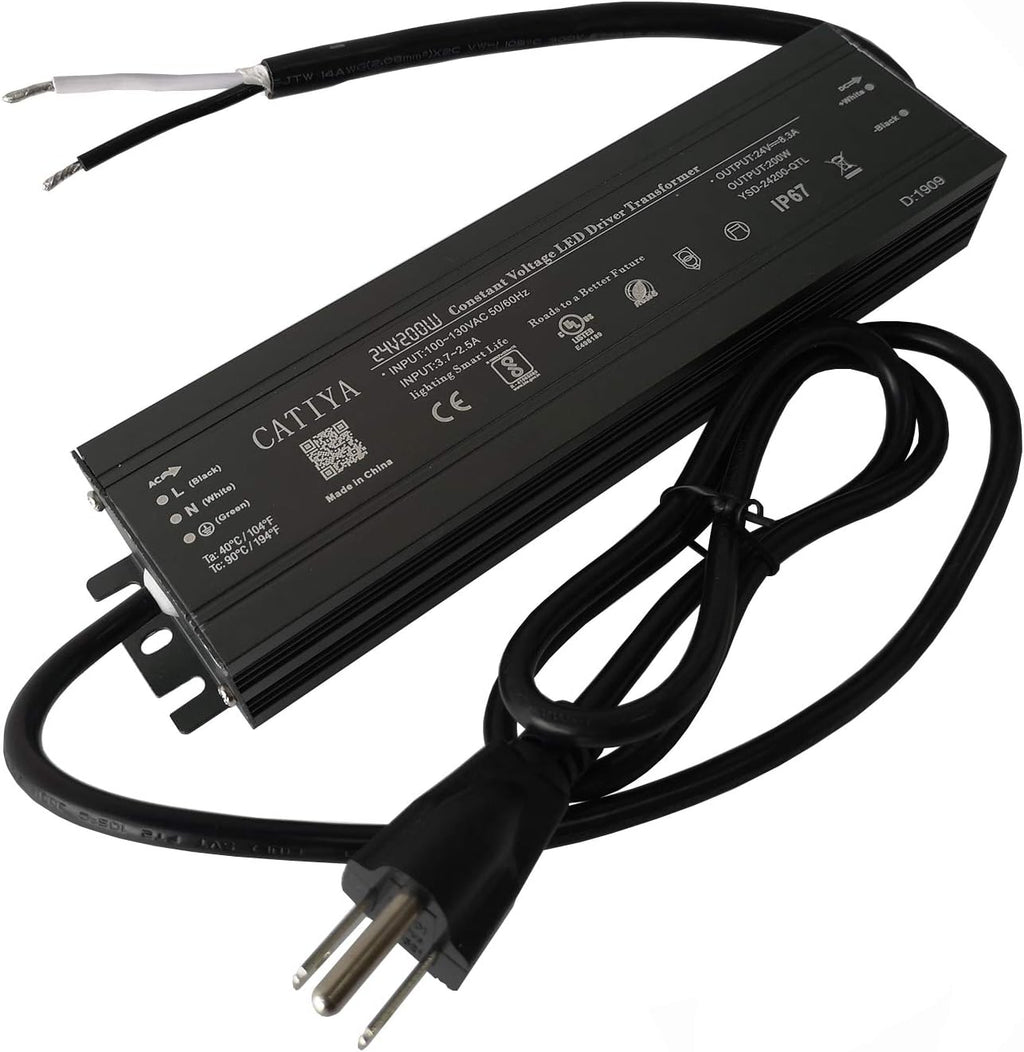 24V 200W LED Driver Transformer, IP67 Waterproof Constant Voltage Power Supply U7204