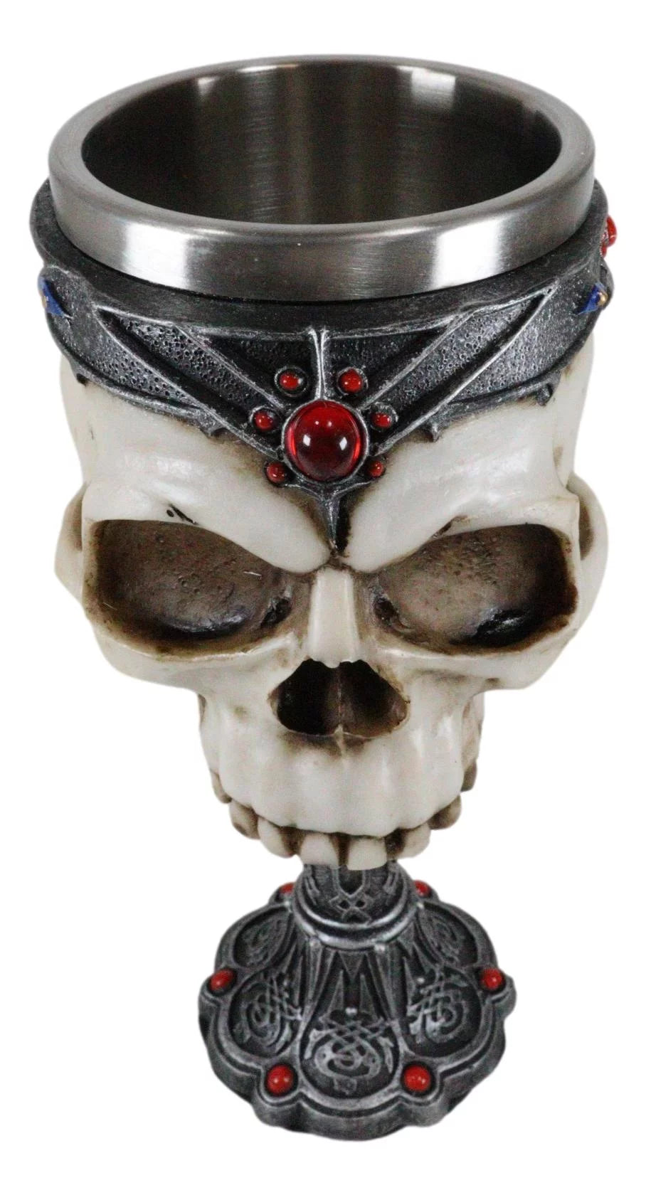 Cursed Skull With King Crown Gothic Wine Goblet Chalice Cup M650958