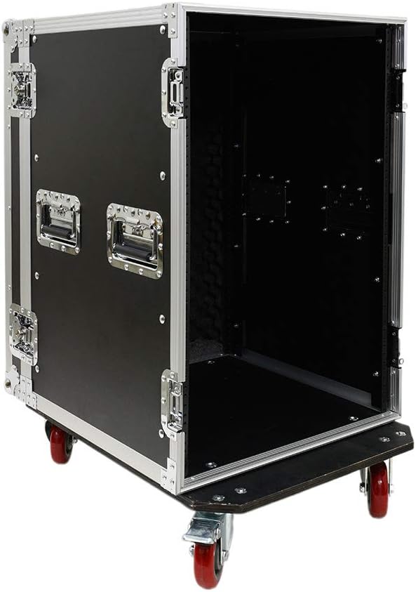 16 Space Pro Audio DJ Road Rack Case with Casters Z5162