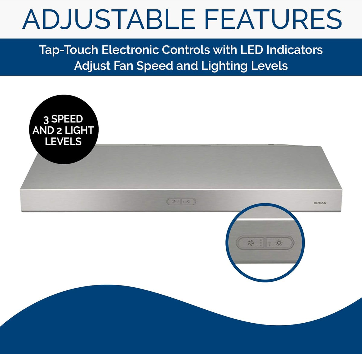 Stainless Steel Range Hood with Light I436