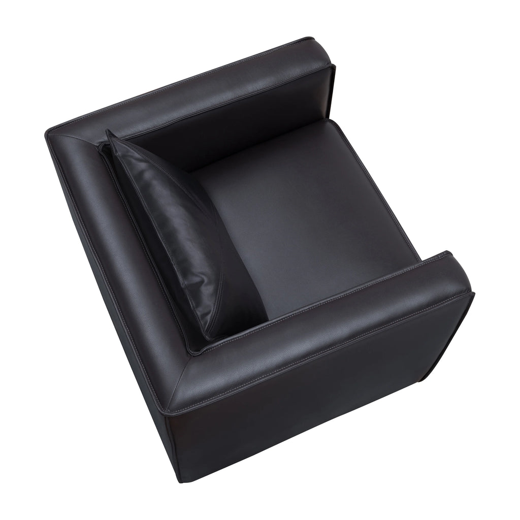 Gray Faux Leather Accent Chair C17263