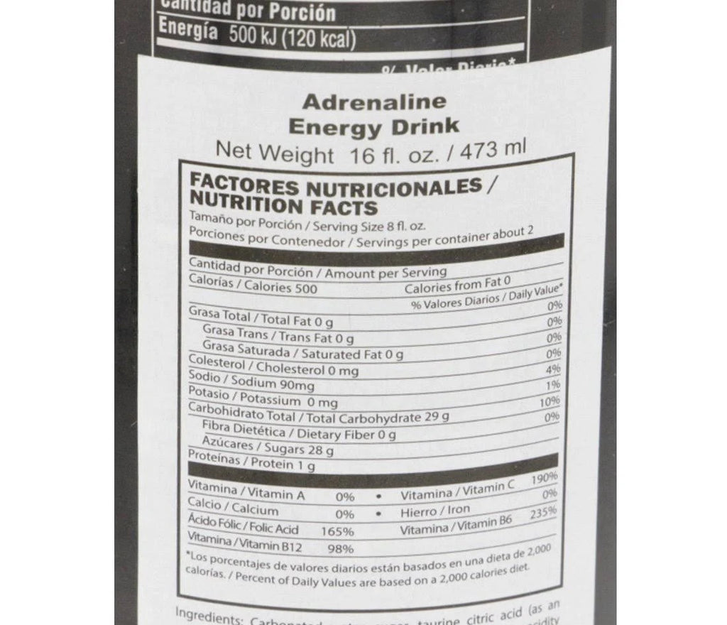 12 pack 16 fl oz Energy Drink D7797
