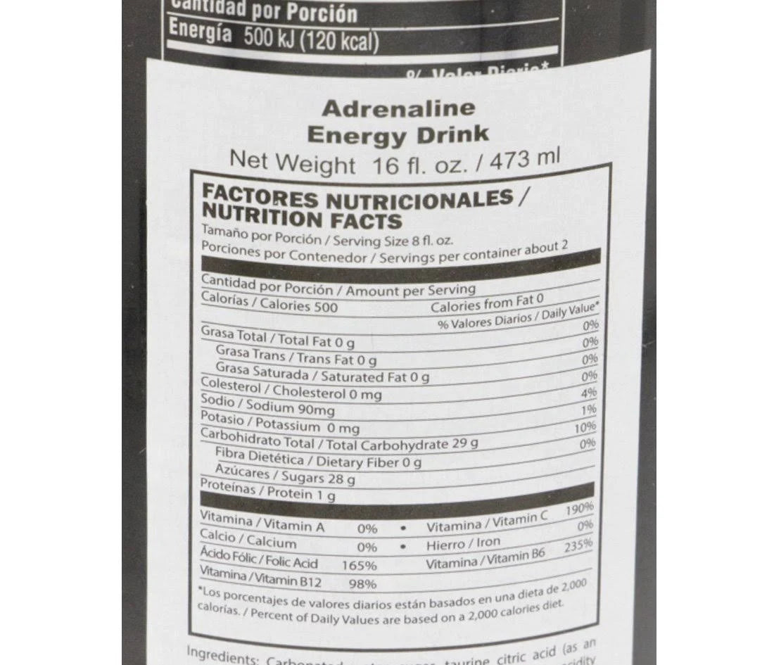 12 pack 16 fl oz Energy Drink D7797