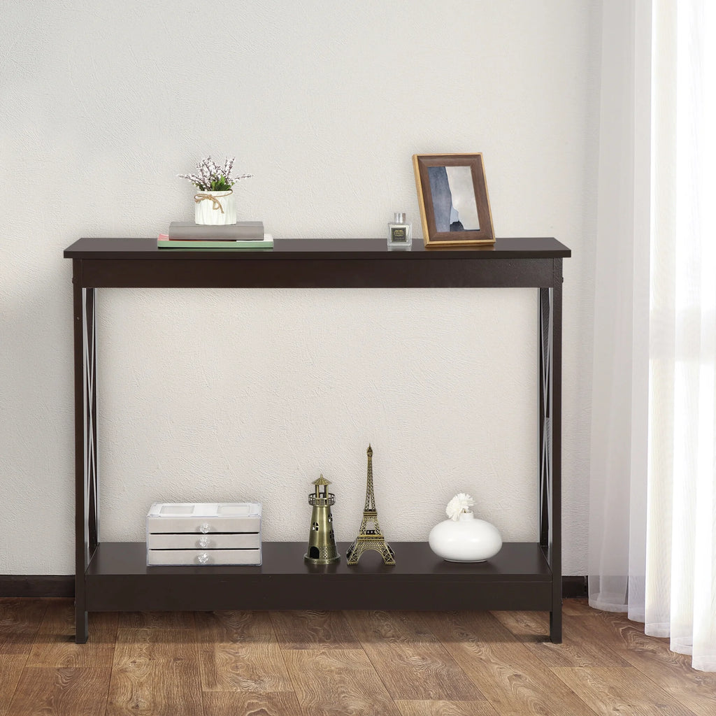 Brown 2 Tier MDF Console Table P2160