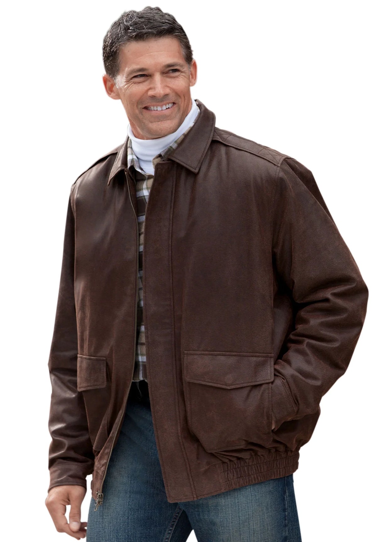 Leather Aviator Jacket Q113470
