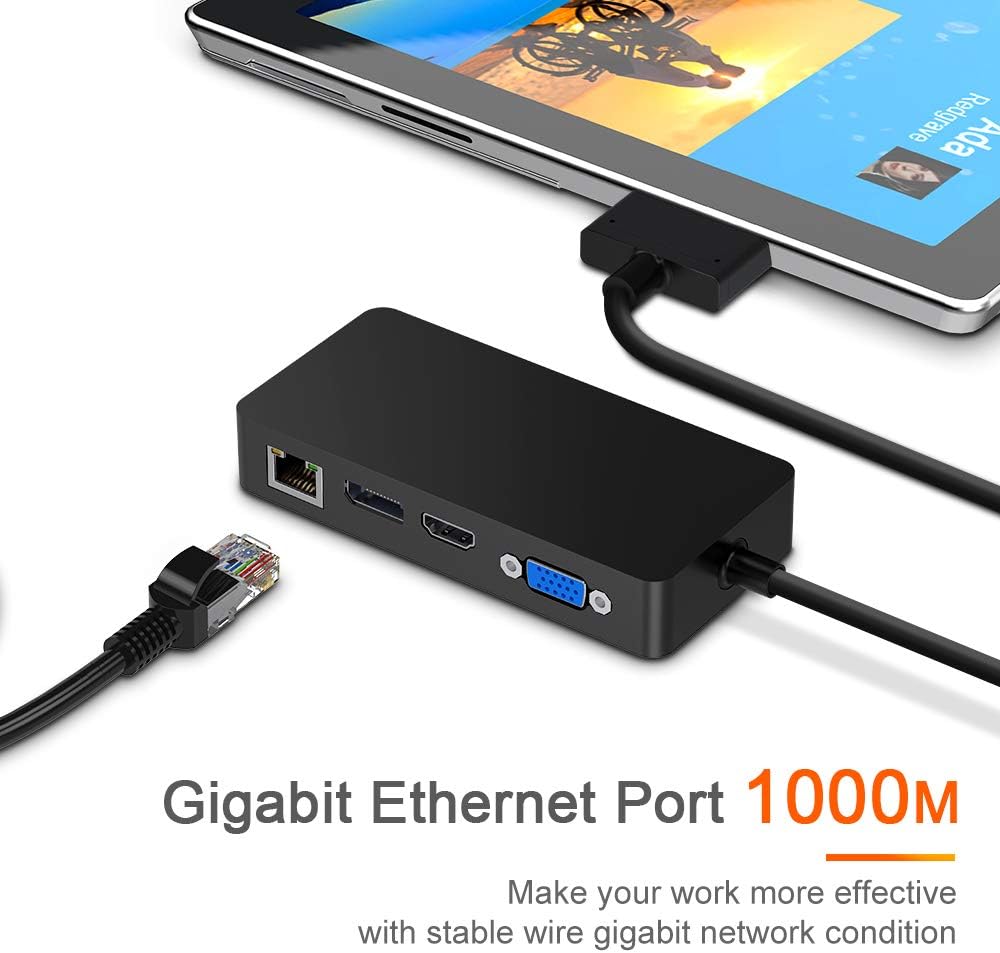 Surface Pro Dock with Gigabit Ethernet, 4K HDMI, 3xUSB 3.0, USB C, SD/TF Card Slot G9584