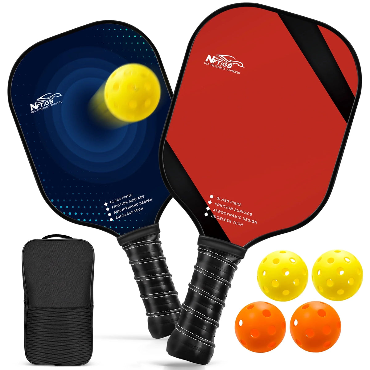 USAPA Approved Fiberglass Pickleball Set of 2 I8890