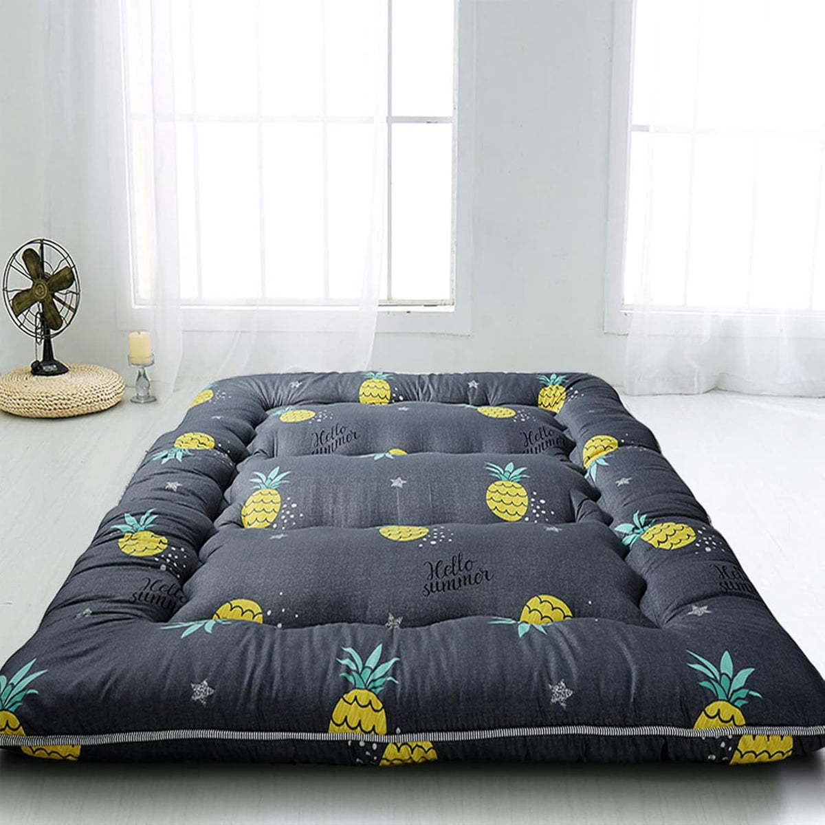 Black Moon and Star Twin Size Folding Futon Mattress K66771