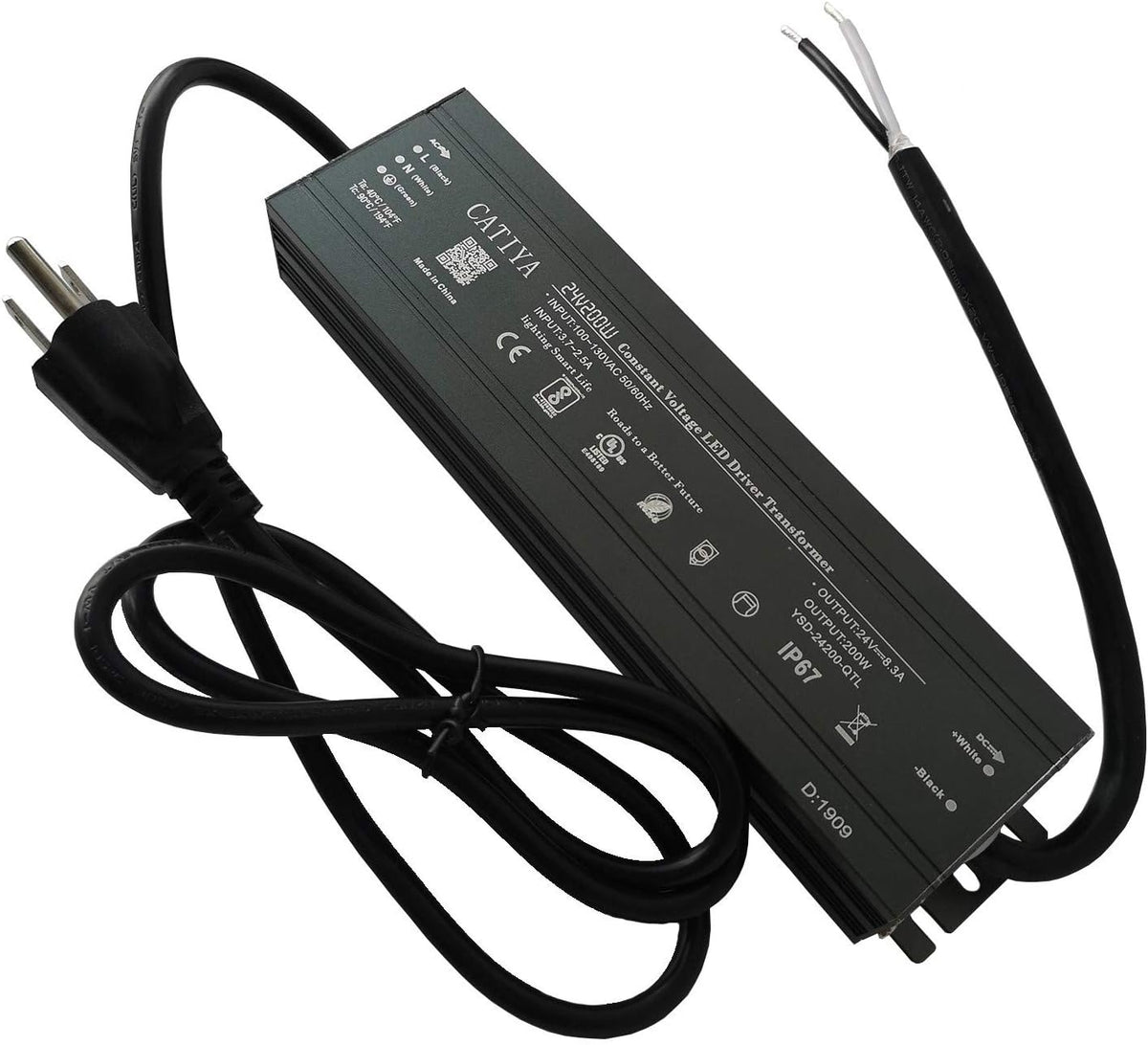 24V 200W LED Driver Transformer, IP67 Waterproof Constant Voltage Power Supply U7204