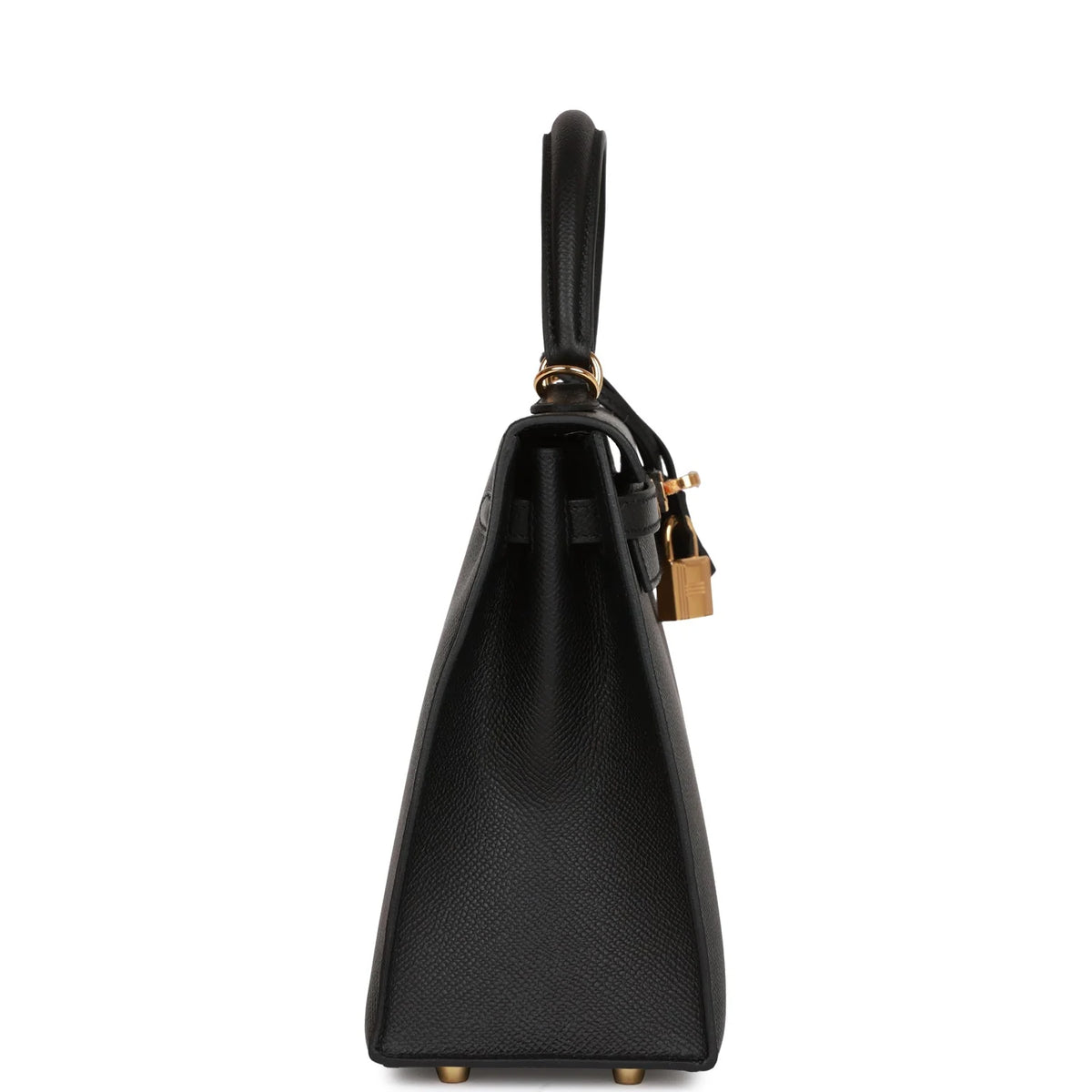 Black Leather Handbag Q487