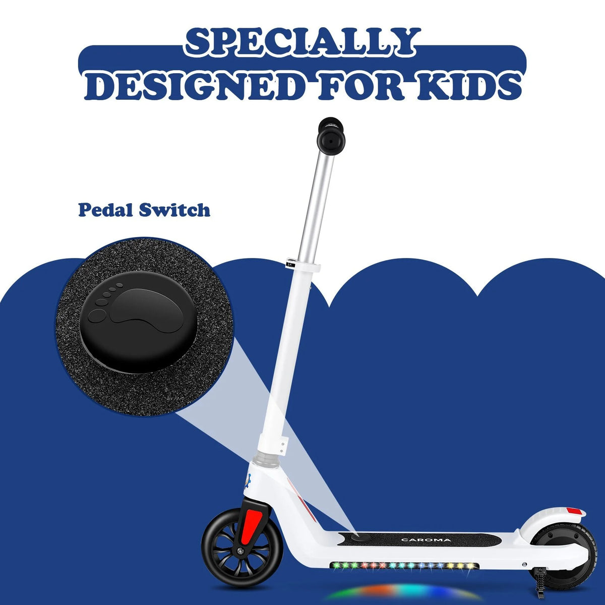 Kids Electric Scooter, Adjustable Speed and Handlebar L5220