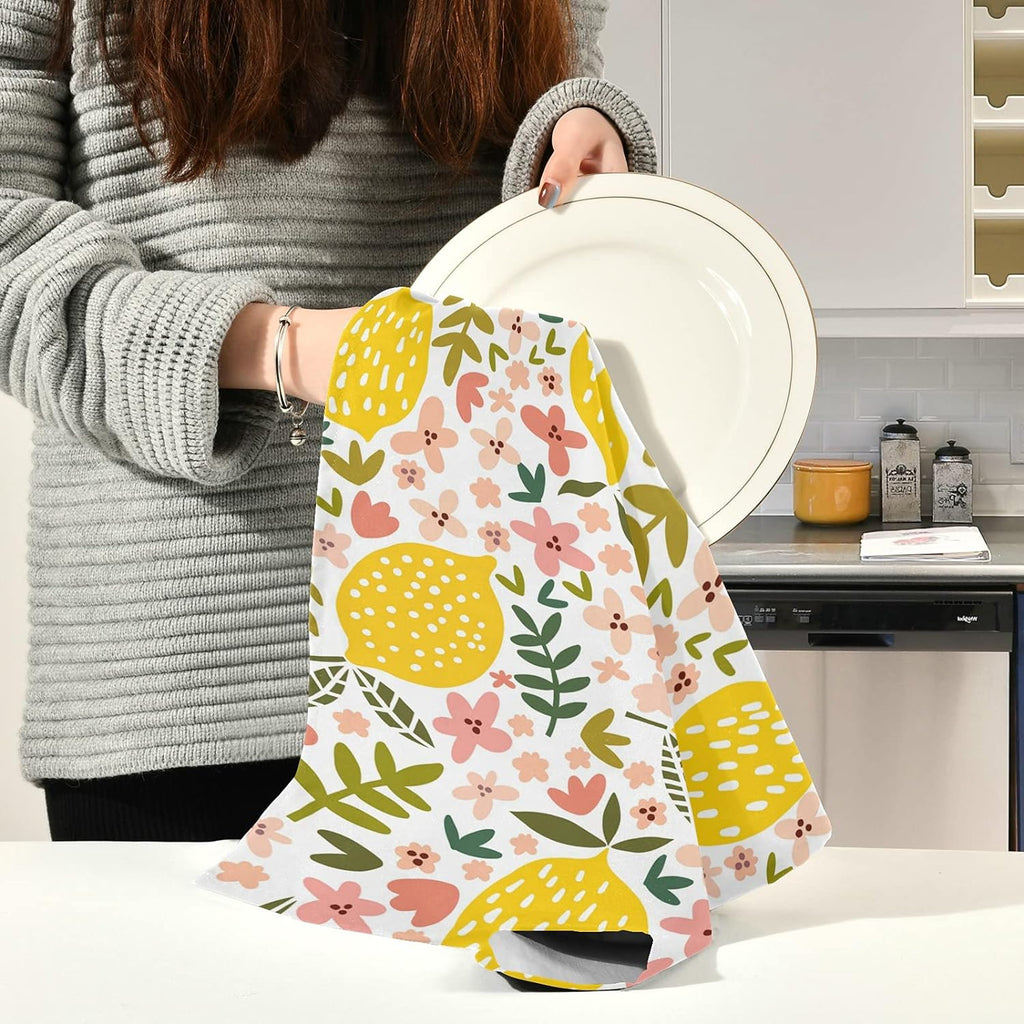 Set of 6 Microfiber Polyester Kitchen Dish Towels 28"x18" X674911