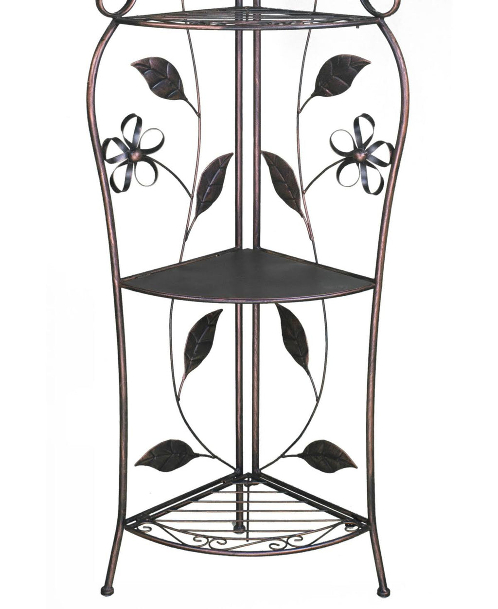 Copper 4 Shelf Corner Bakers Rack Y4406