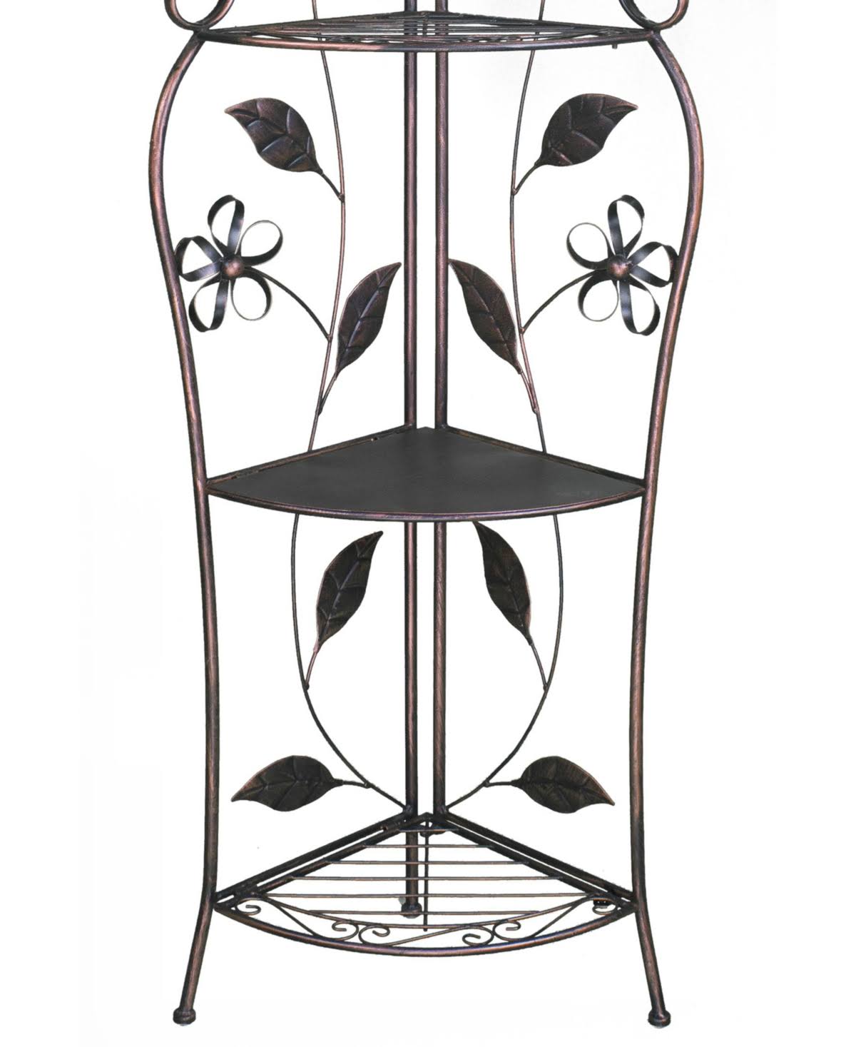 Copper 4 Shelf Corner Bakers Rack Y4406