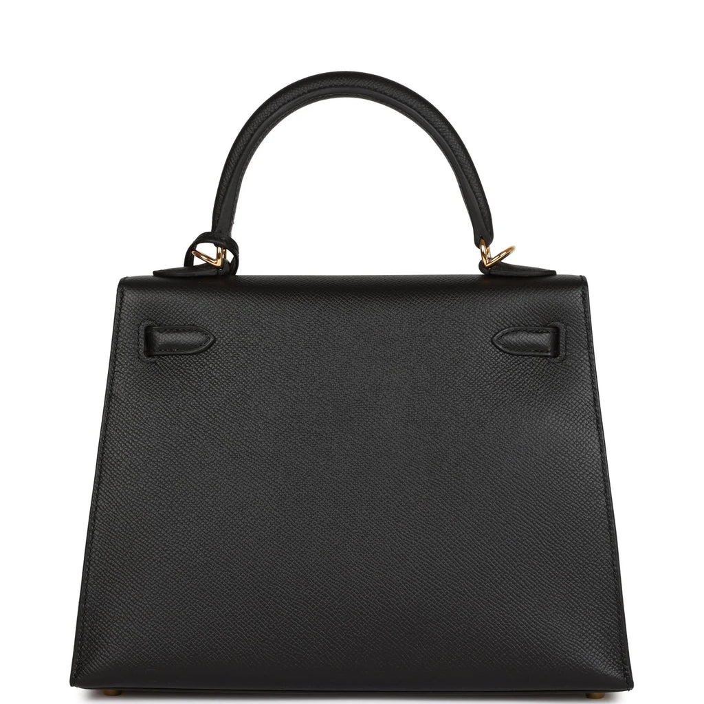 Black Leather Handbag Q487