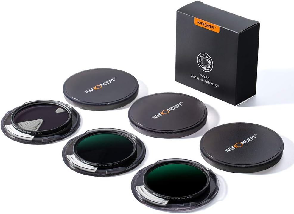 82mm Neutral Density ND8 ND64 CPL Circular Polarizer Filter Set with 24 Multi-Layer Coatings J622