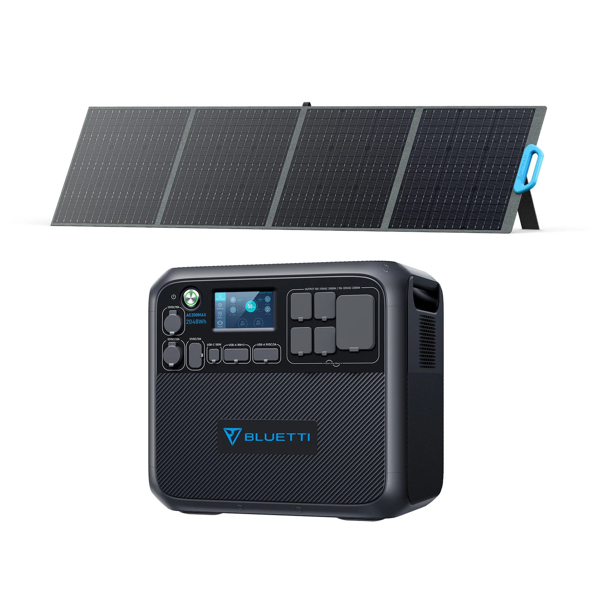 2048Wh 2200W Portable Power Station with 200W Solar Panel W9581