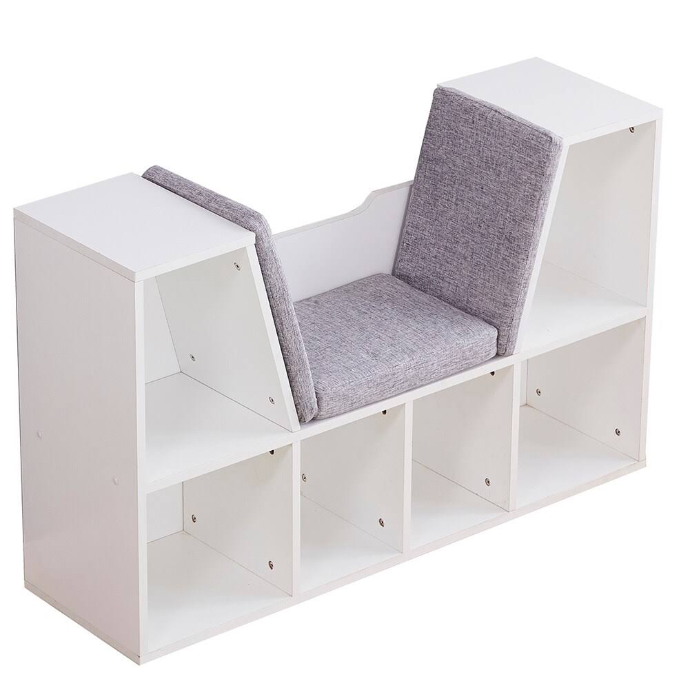 Kids Bookcase, 6-Cubby Storage Organizer Cabinet Shelf - Dark Brown X543227