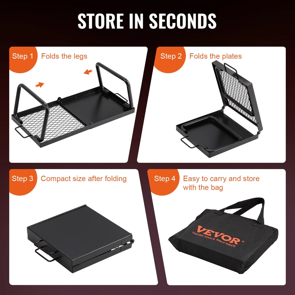 Folding Steel Campfire Grill R58811