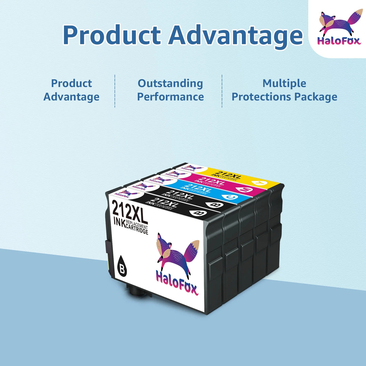 212XL Ink Cartridges Compatible Replacement 5 Pack J85389