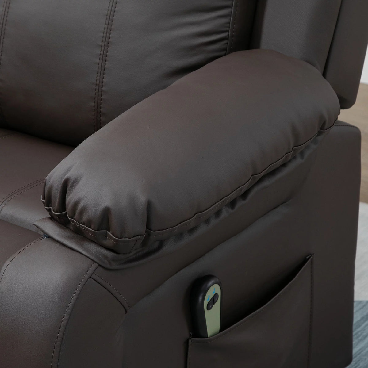 Brown PU Leather Power Lift Recliner Chair G9668