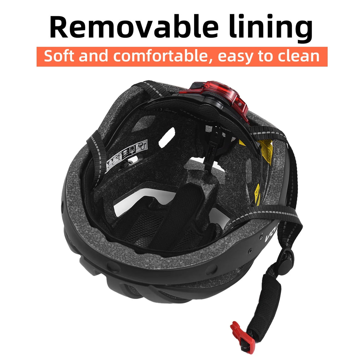 Adjustable Bicycle Helmet with Windshield, Sun Visor, and Tail Light V122825