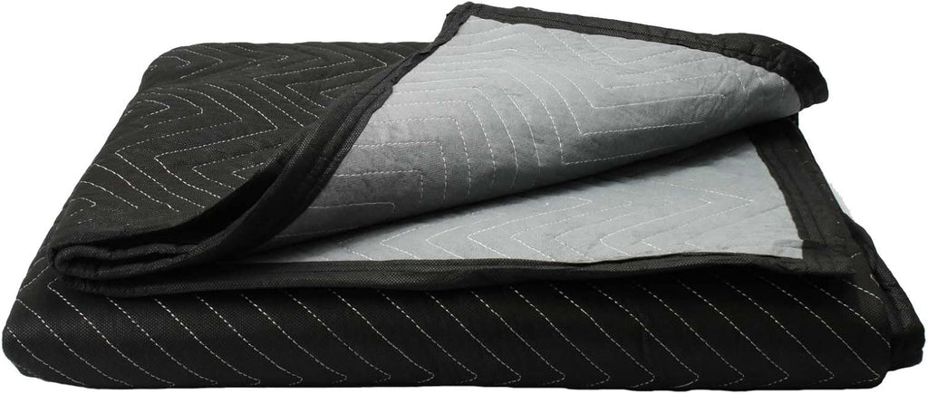 Black Gray Polyester Moving Blankets 24 Pack T945