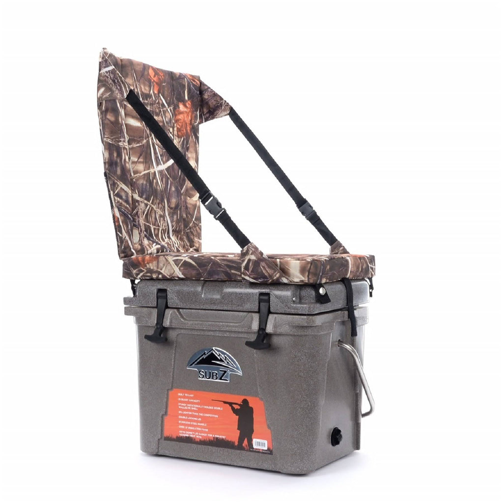 Camouflage 23 Quart Cooler with High Back Seat Q5220