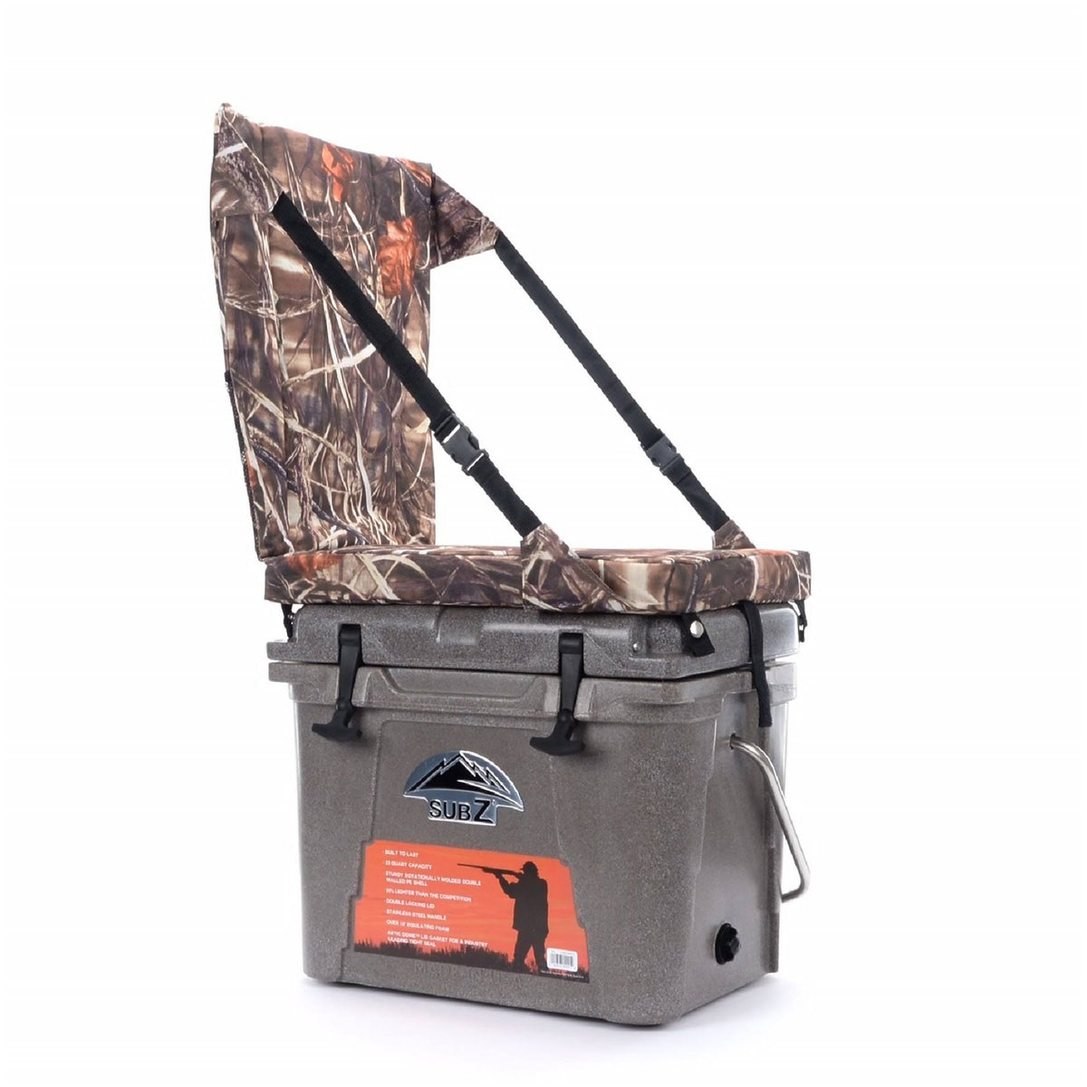 Camouflage 23 Quart Cooler with High Back Seat Q5220
