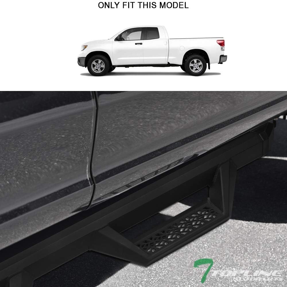 Matte Black Aluminum Hoop Drop Step Side Nerf Bars Running Boards S892
