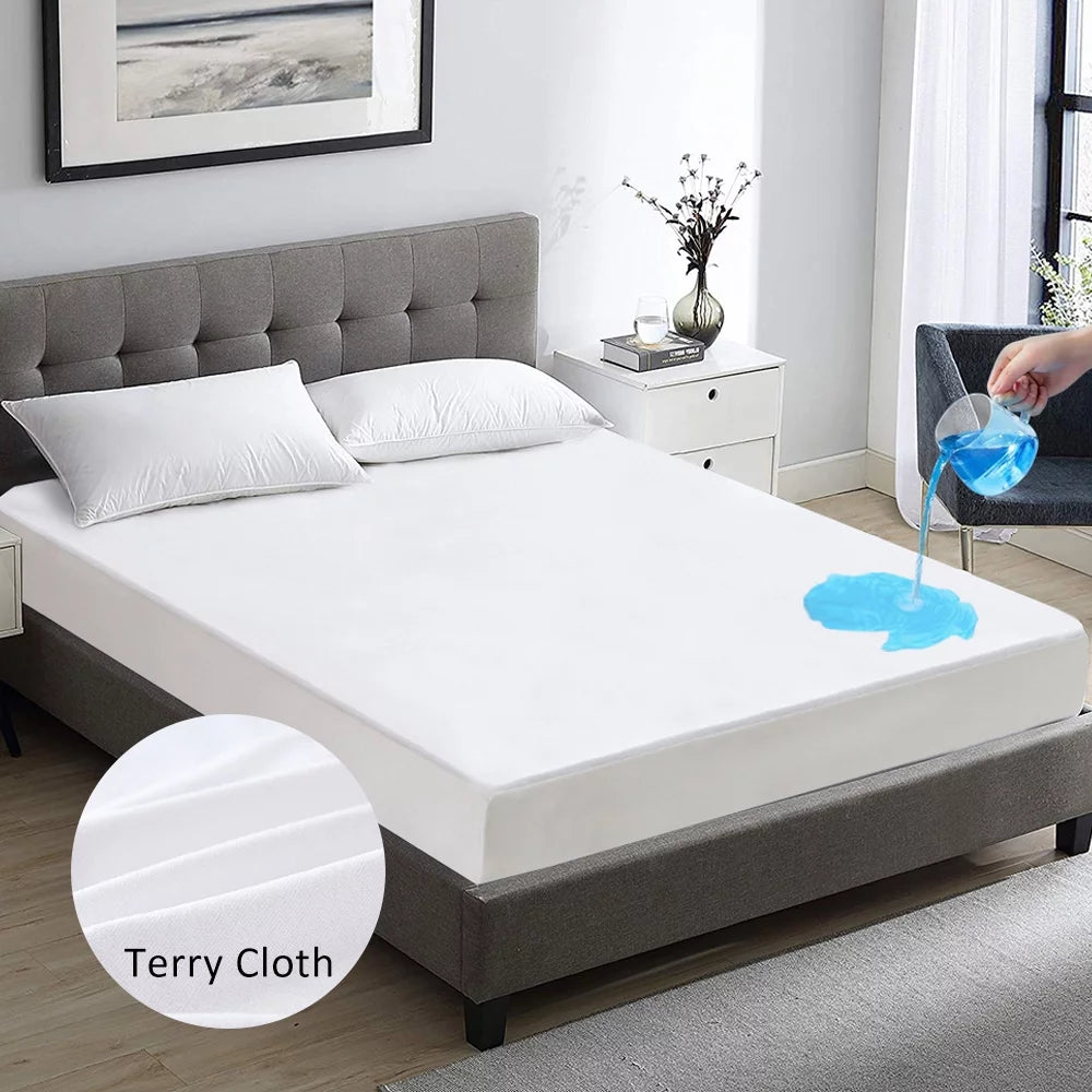 100% Waterproof King Size Terry Cloth Mattress Protector H125