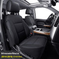 Front Seat Covers for Chevy Silverado Sierra 1500 2500 3500 (Black 2 pcs) I242503