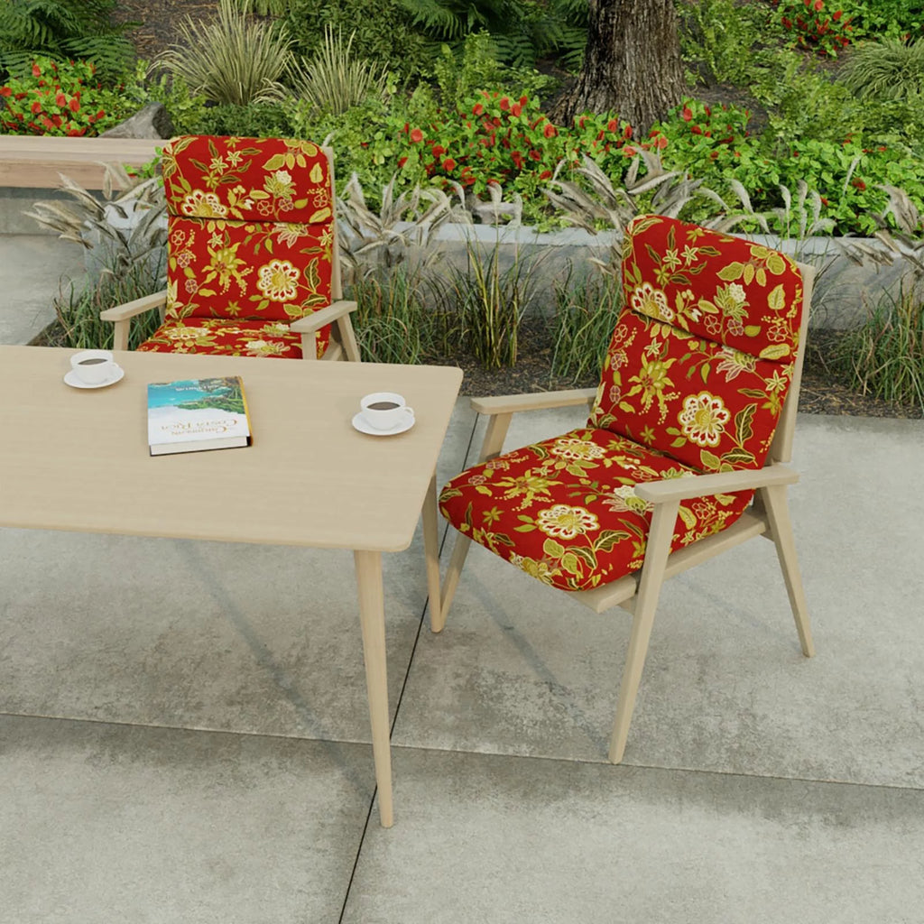 22 x 45 in. Rectangular Outdoor Chair Cushion with Ties M7291