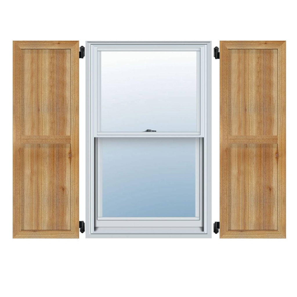 Framed Board-n-Batten Shutters, Rough Sawn Western Red Cedar (Per Pair) O1700