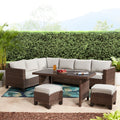 5-Piece Wicker Sectional Dining Set K42653