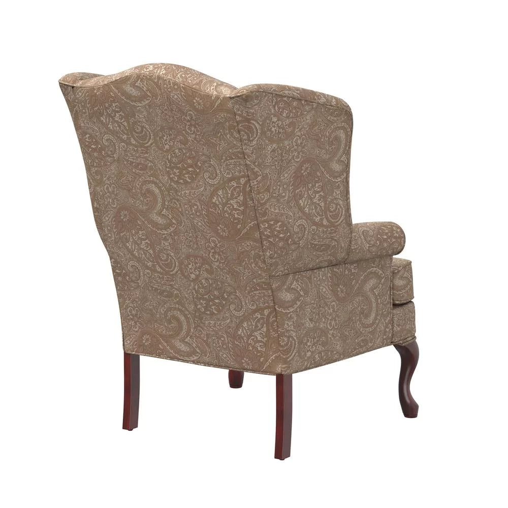 Cream Chenille Wingback Accent Chair H212