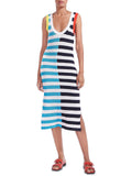 Stripe Calf Midi Dress E1520