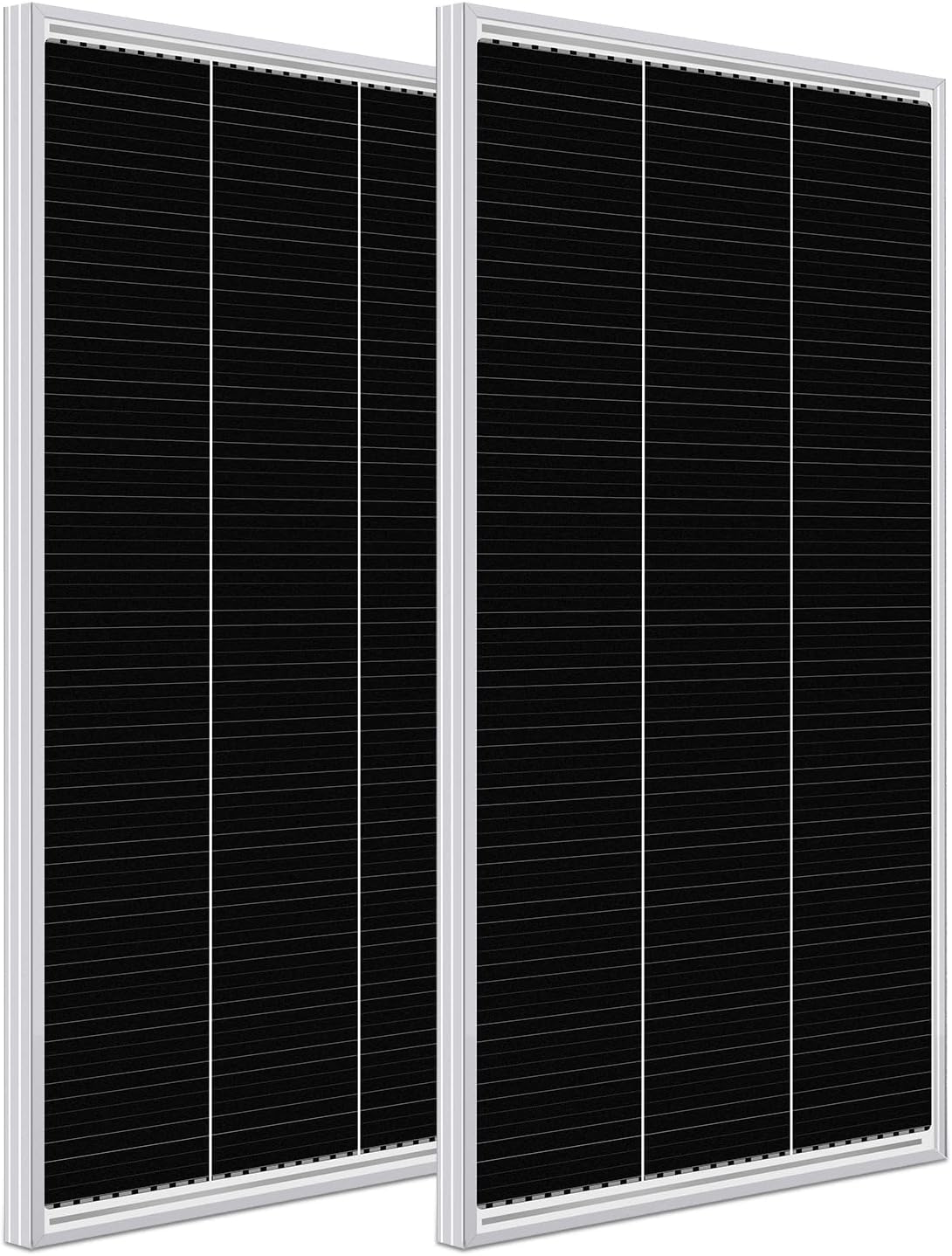 12 Volt 200 Watt Monocrystalline Solar Panel, 2 Pack of 12V 100W M684879