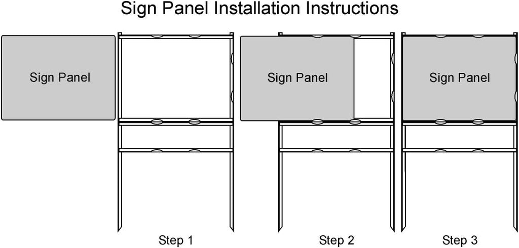 18 x 24 Metal H-Frame Yard Sign with Rider, Black (Pack of 3) P327249