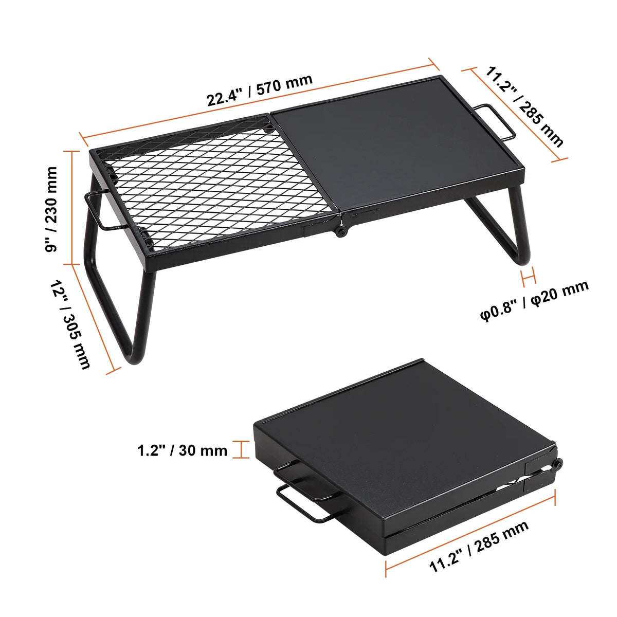 Folding Steel Campfire Grill R58811