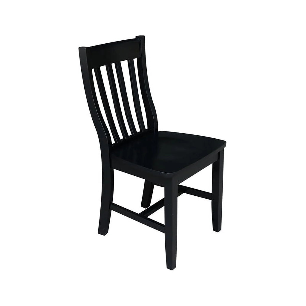 Black Wood Dining Chair Set of Two X345881