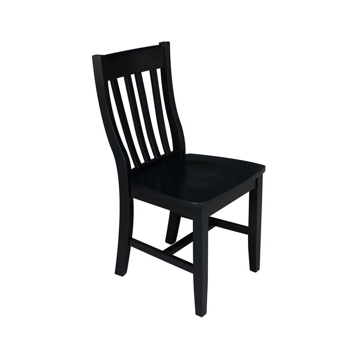 Black Wood Dining Chair Set of Two X345881