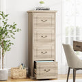 Walnut 4-Drawer Vertical File Cabinet B24514