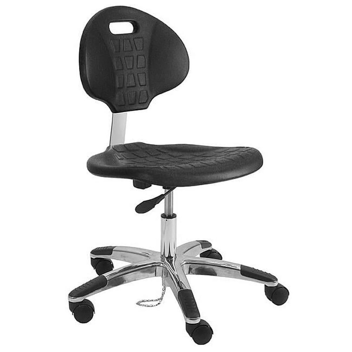 Black Urethane Stool with Aluminum Base O96201