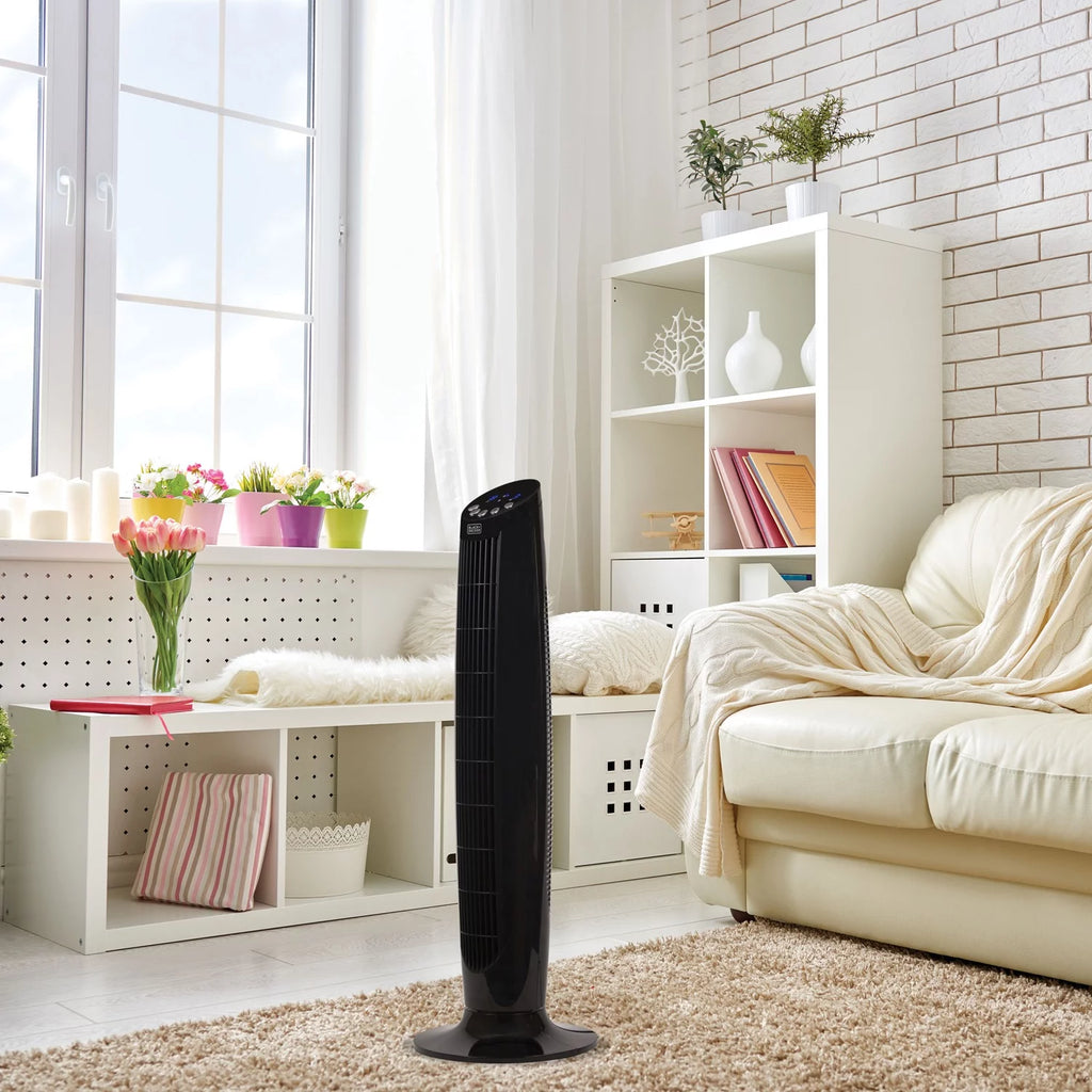 Oscillating Tower Fan with LED Display & Remote I562847