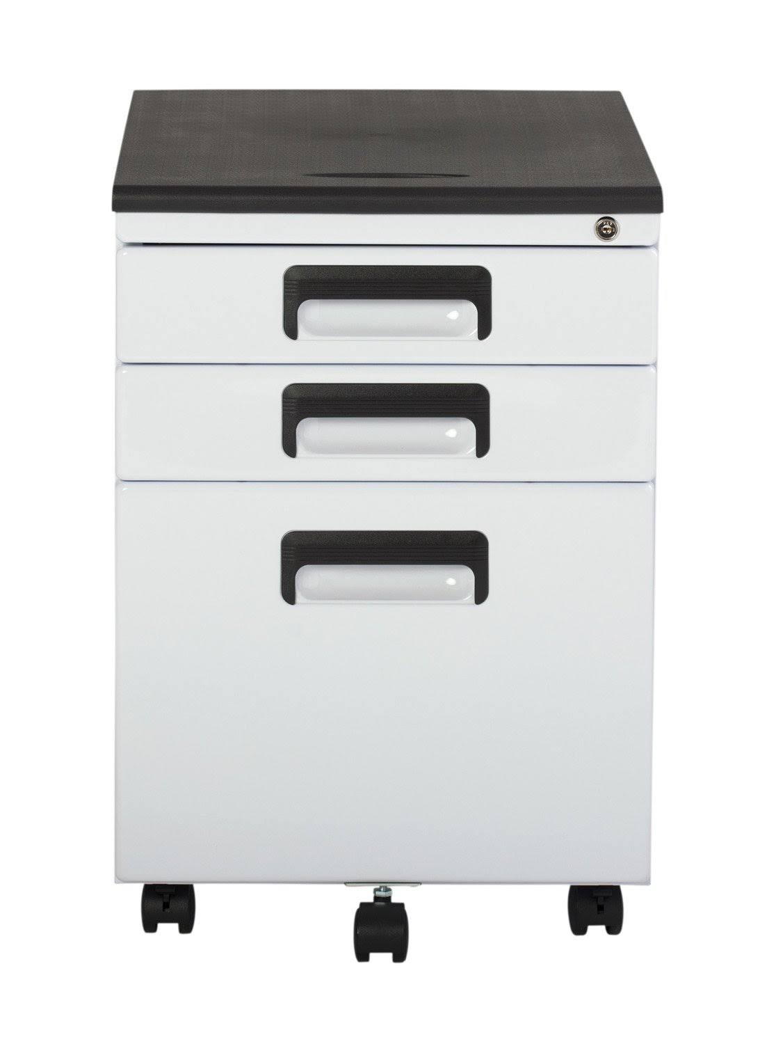 3 Drawer Metal Rolling File Cabinet with Locking Drawers T36080