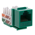 Cat6 RJ45 Keystone Jack Punch-Down Network 45 Degree Green Pack of 50 P699886
