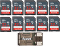 32GB SDHC UHS-I Memory Card 10-Pack with USB Card Reader Bundle Y5719